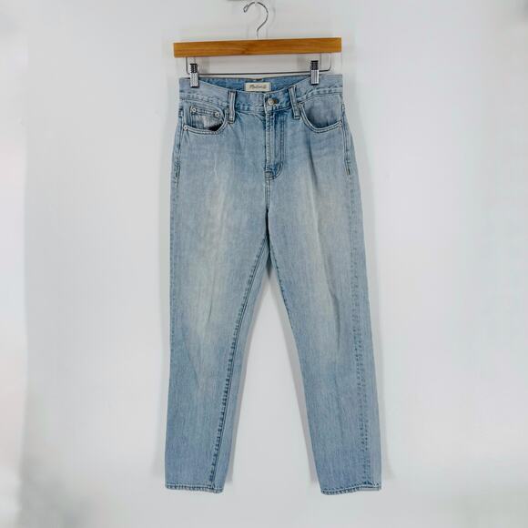 Madewell Perfect Summer Jeans Size 26 Light Wash High Rise Straight Leg - Picture 7 of 7
